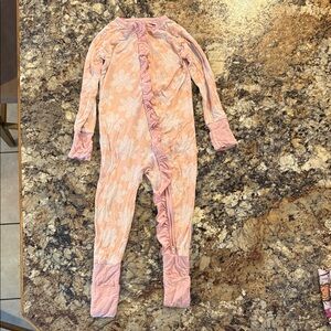 Adorable Pink Floral Kids Footie